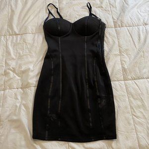 Black body con strappy dress